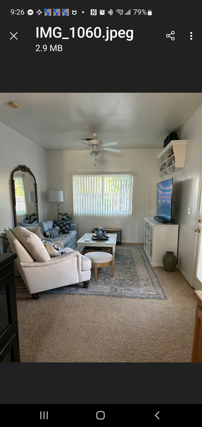 Living room currently - 501 Brightwood St Townhome