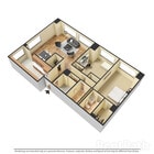 2M2 - 01 Series 1,352 sq ft - 2-2-01-3DF