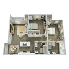 Explore this spacious apartment designed for modern living with an open floor plan.