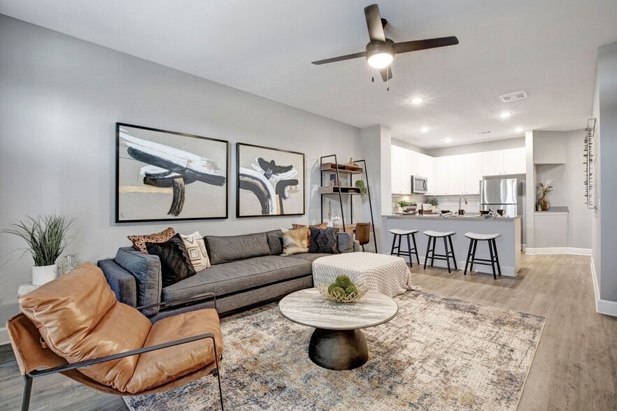 Kitchen and Living Room