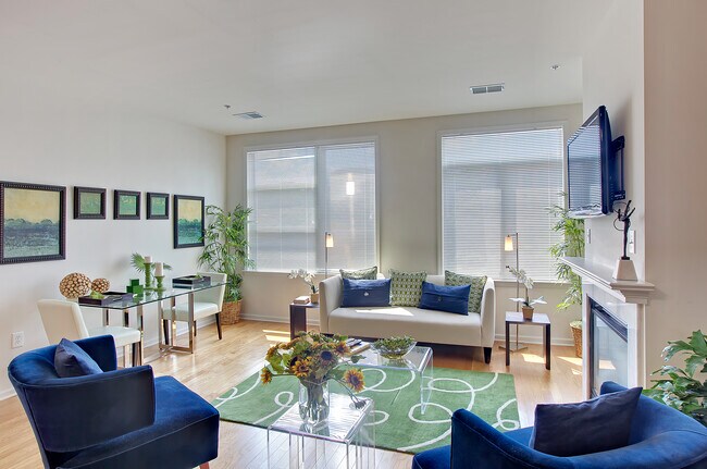 Two Bedroom Living Room - Avalon Hoboken