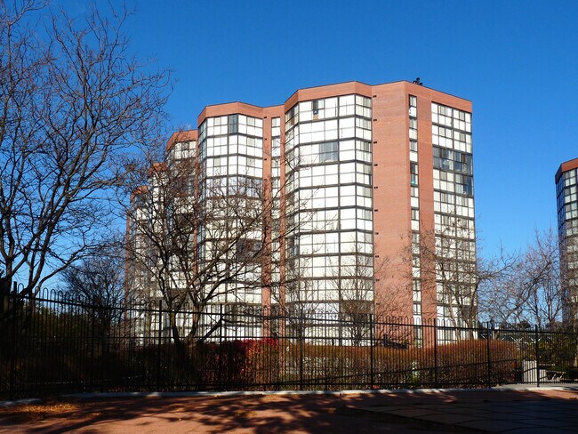 From the southwest - Sherobee Apartments