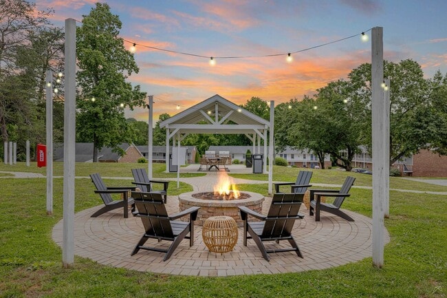 Fire Pit and Seating Area at Lofts at Mill Creek in Winston-Salem, NC