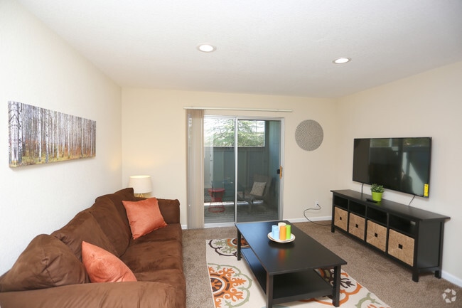 Model Unit, Living Room view to Patio w/Extra Storage