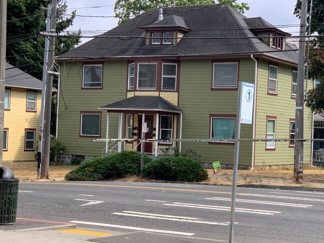 View of secured 4-plex from Wright's Park - 620 6th Ave Unit 1