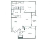 Two Bedroom Two Bath (1,013 SF)