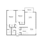 B4 floor plan Lake Crest Apartments