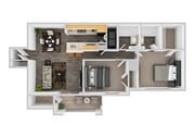 B2 | 2BD, 2BA | 925SF