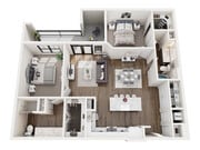 B2 floor plan Lenox at The Grid