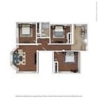 Represents 1,040 SQFT apartment