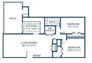 2BR/1BA