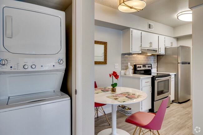 Laundry & Kitchen - 1BR, 1BA - 618SF - Spring Meadow Apartments