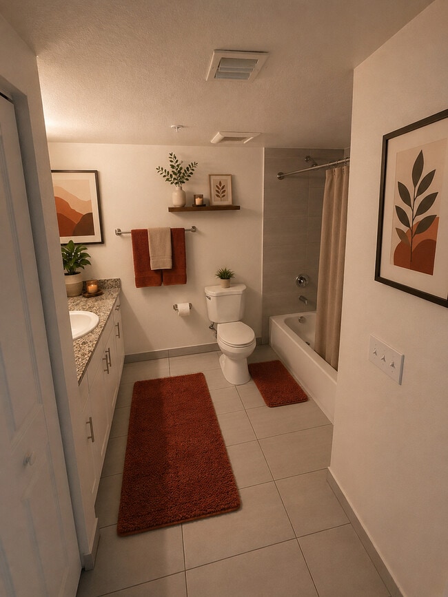 2BD, 1BA - 805SF - Bathroom