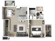1bedroom 1 bathroom with attached garage