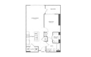 One Bedroom One Bath (703 SF)