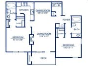 2 bed 2 bath