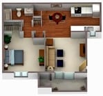 1 Bedroom Down