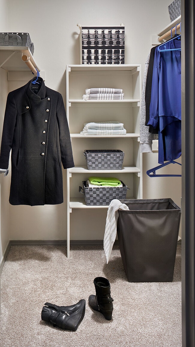 Spacious apartment Bedroom Closet.