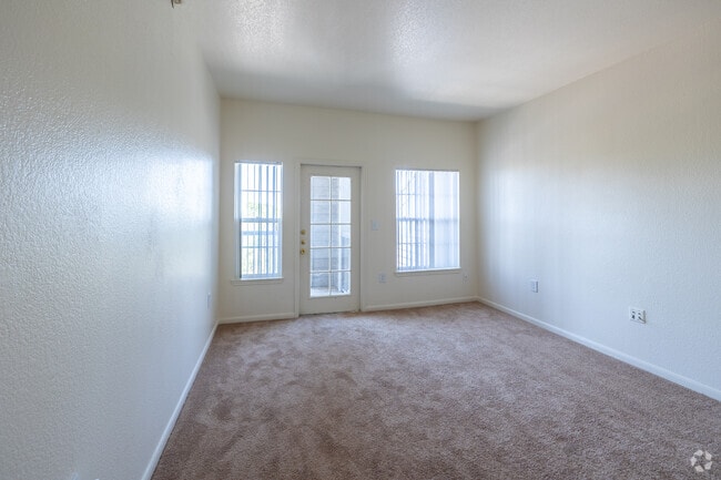 3BR, 2BA - 1,107SF - Living Room - Village Crest