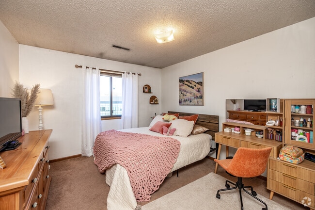 3BR, 1BA - 1,100SF - Second Bedroom - Newton Pointe Apartments