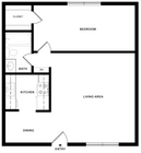 1A - 1 dormitorio, 1 baño, 60 metros cuadrados