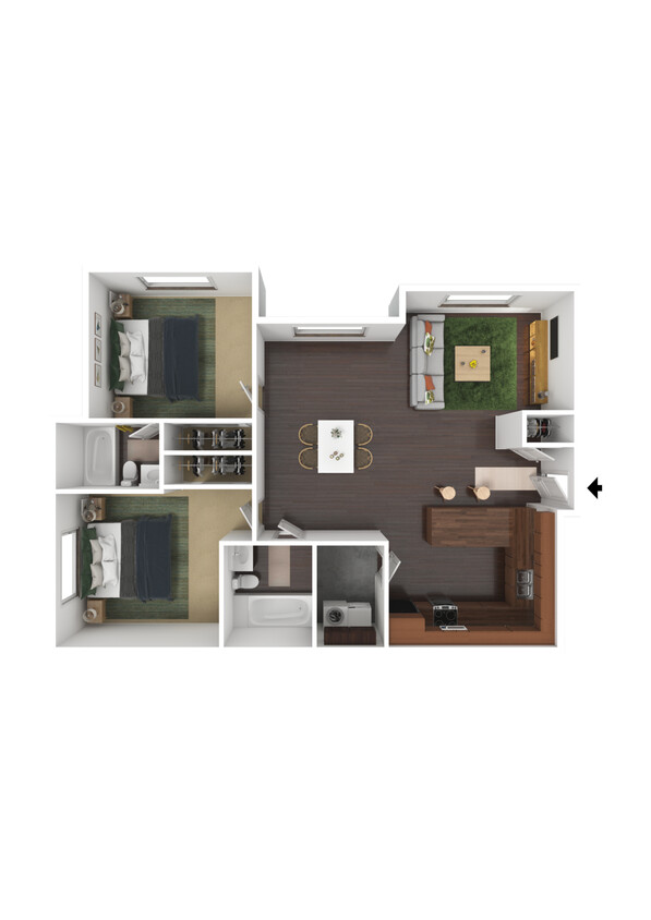 Floor Plan - Two Bedroom - Large