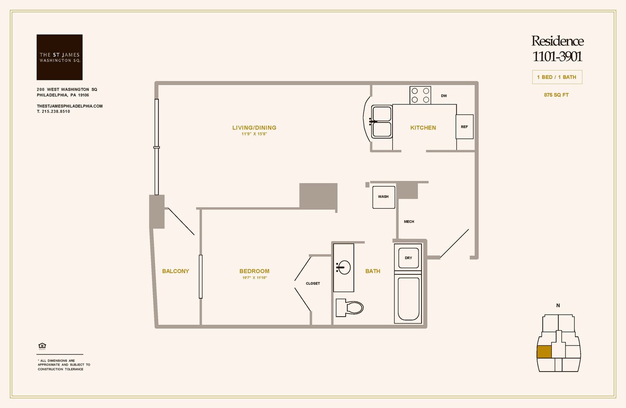 1 Bed 1 Bath A1W - 1 Bed 1 Bath A1W