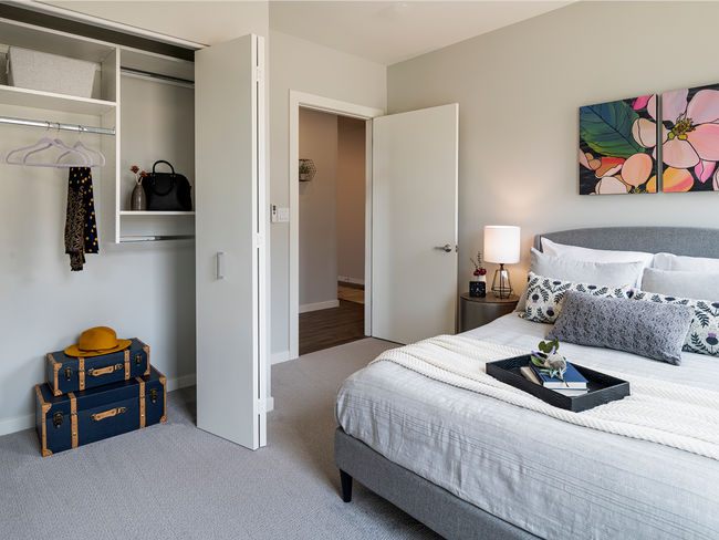 Crescent Apartments_bedroom w closet - Crescent Apartments