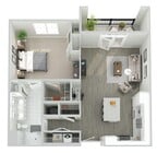 A1J floor plan The Peak at Nichols Plaza