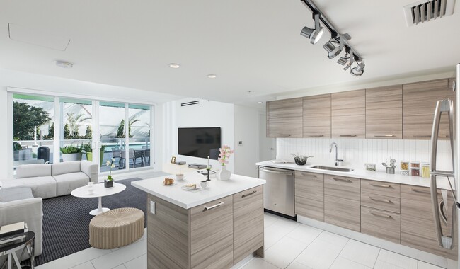 Open concept kitchen with premium finishes