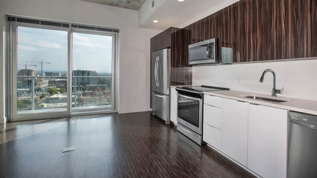 Studio Kitchen and Living Area