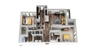 B2_2Bed_2Bath_1218 Sq Ft