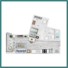 1 Bed - 1 Bath B - 10th floor