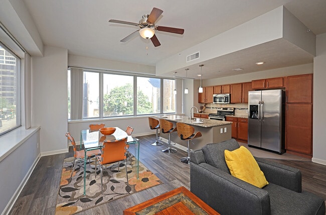 Updated Model Suite with All New LVT Hard Surface Flooring - Living Area