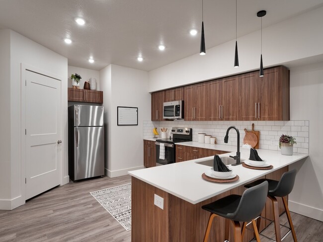 Acabados de cocina de los apartamentos Stack