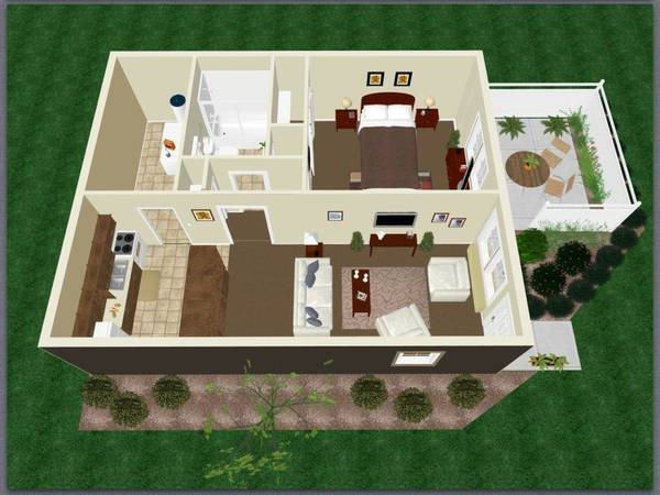 One Bedroom Floor Plan - Ridgewood