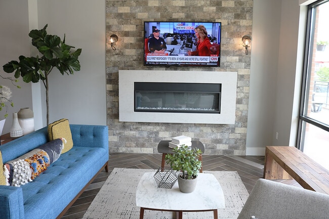 Fireplace and TV