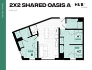 2x2 Shared Oasis A