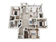 C1 - 3x2 floor plan Arcadia at Waterway Hills