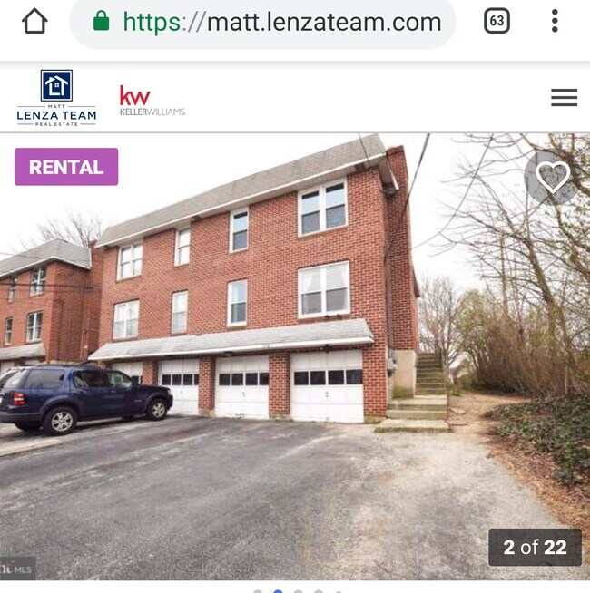 216 W Chester Pike Townhome For Rent in Ridley Park, PA