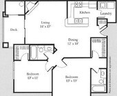2BR, 2BA Pisa 1065 sq ft