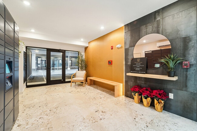 Striking lobby style with smart package solutions