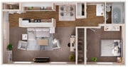 1x1 Willow Floor Plan
