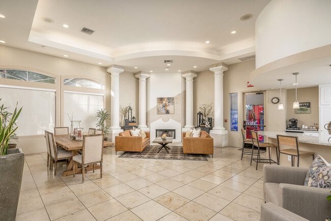 Clubhouse with fireside seating - Sonterra Apartments at Paradise Valley
