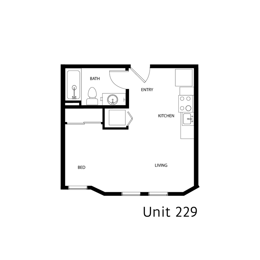 Floor Plan - Studio - Type 14
