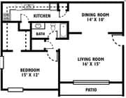 Floor Plan 850 SF
