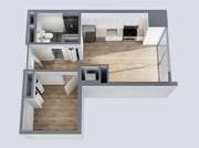 Oasis Jr. sin amueblar 1x1