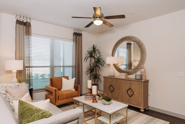Living Room with Ceiling Fan