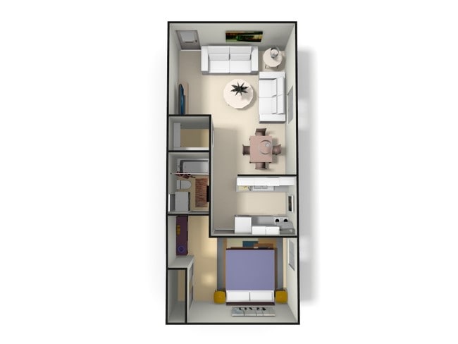 One Bedroom 3-D