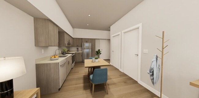 1 Bed Kitchen Rendering - Connection Angle Lake